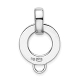 Round Holder Disc Charm Pendant in Real 925 Sterling Silver