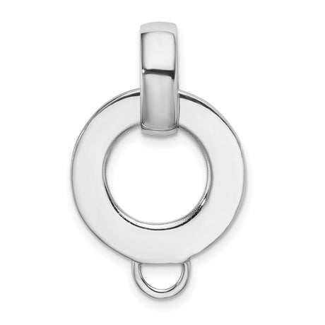 Round Holder Disc Charm Pendant in Real 925 Sterling Silver