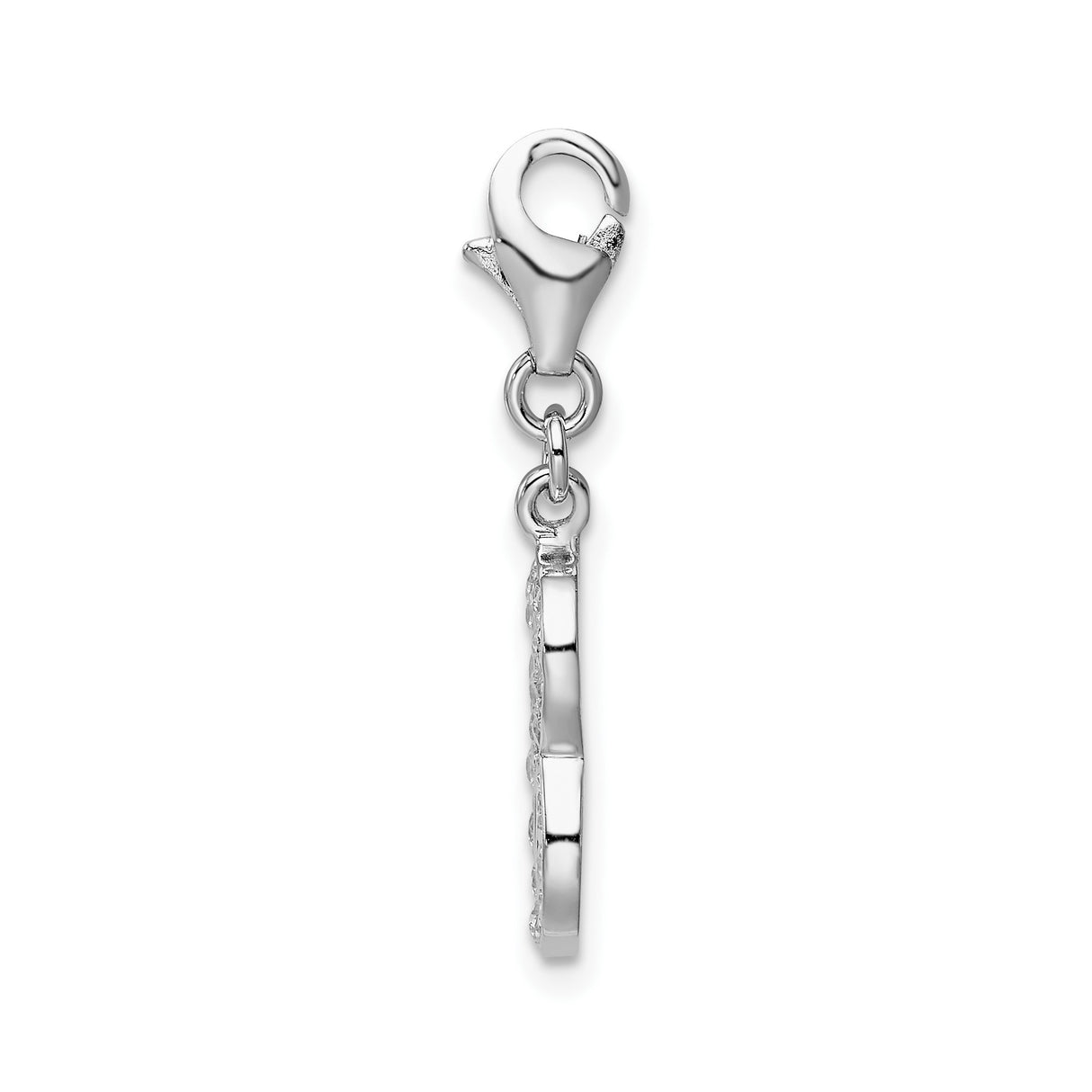 Sterling Silver Number 8 Pendant with Cubic Zirconia, Infinity and Prosperity Symbol Charm