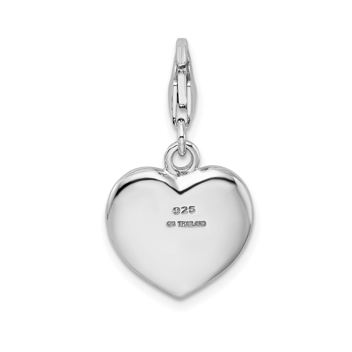 Sterling Silver Heart Pendant with Cubic Zirconia, Baby on Board Engraving, Maternity Jewelry