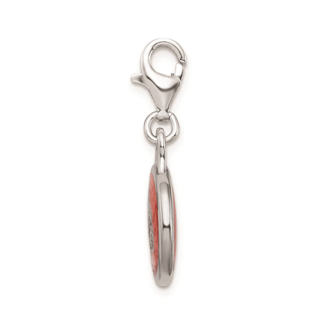 Sterling Silver Louisville Cardinals Pendant, Red Enamel University Logo Charm, NCAA Team Jewelry