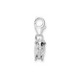 Sterling Silver Cow Charm Pendant, Enamel Holstein Design, Farm Animal Theme