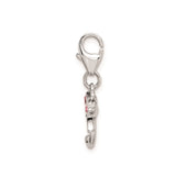 Sterling Silver Dragonfly Charm Pendant with Pink Crystal Wings, Nature and Spiritual Symbol