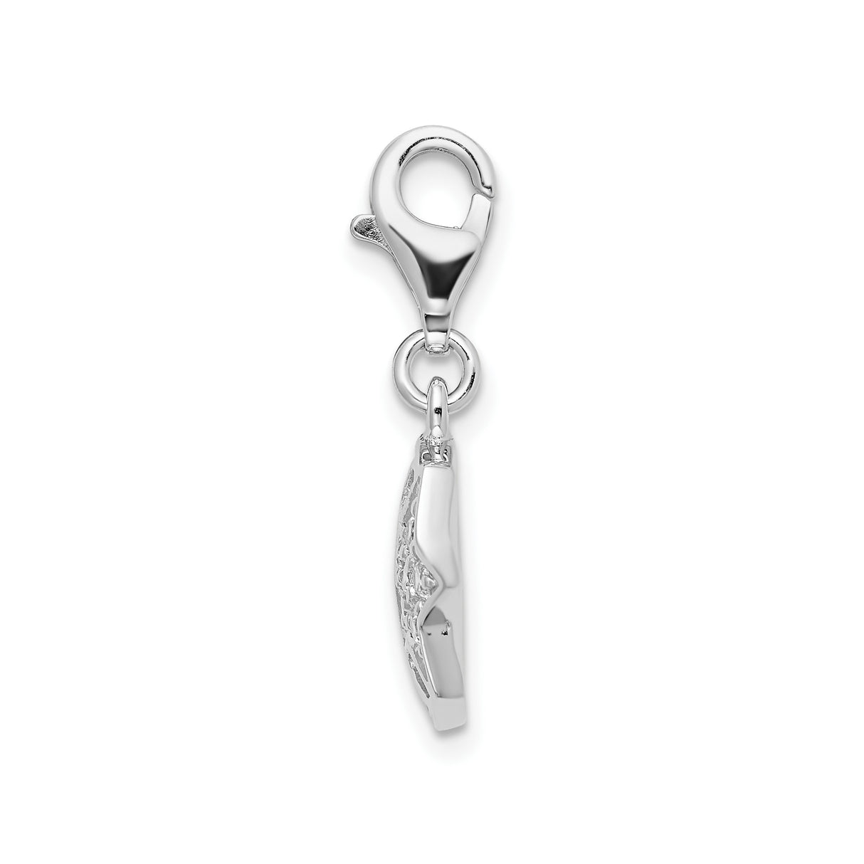 Sterling Silver Crescent Moon and Star Pendant with Cubic Zirconia Accents, Islamic Spiritual Jewelry