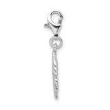 Sterling Silver Feather Pendant with Lobster Clasp, Boho Nature-Inspired Charm Jewelry