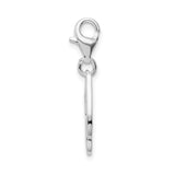 Sterling Silver Music Note Pendant with Cubic Zirconia, Double Eighth Note Design