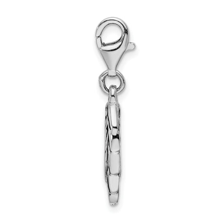 Sterling Silver Angel Wing Charm Pendant with Feather Engravings, Christian Memorial Jewelry for Women