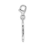 Sterling Silver Girl Shaped Pendant with Cutout Heart and Star, Cubic Zirconia Accent, Family-Inspired Design