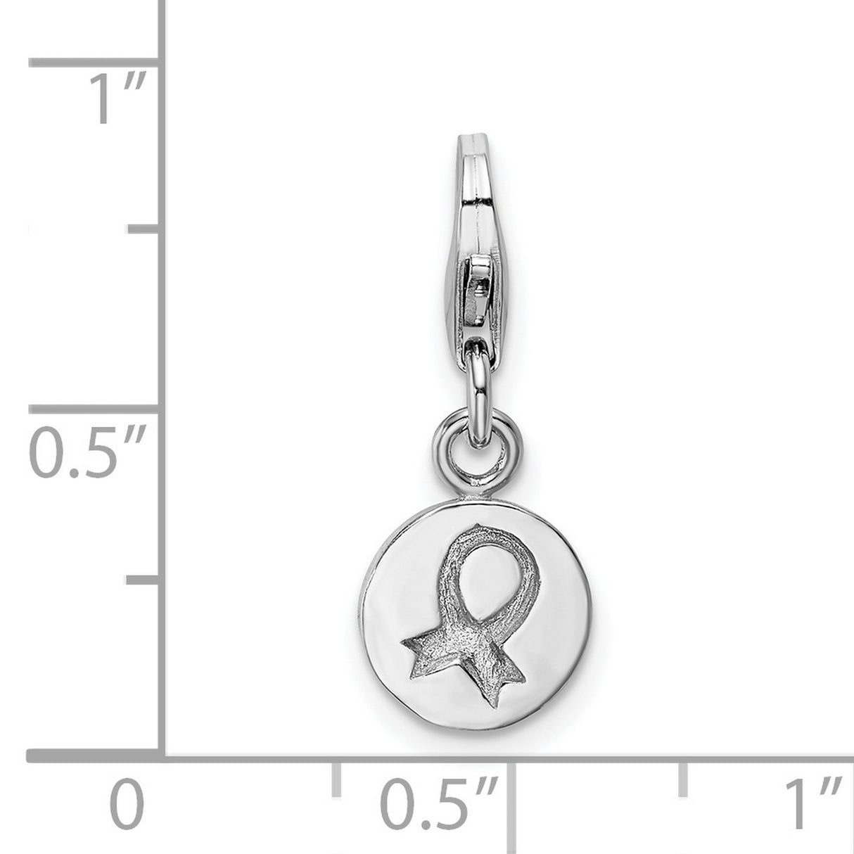 Sterling Silver Awareness Ribbon Pendant, Support and Hope Symbol Charm for Women
