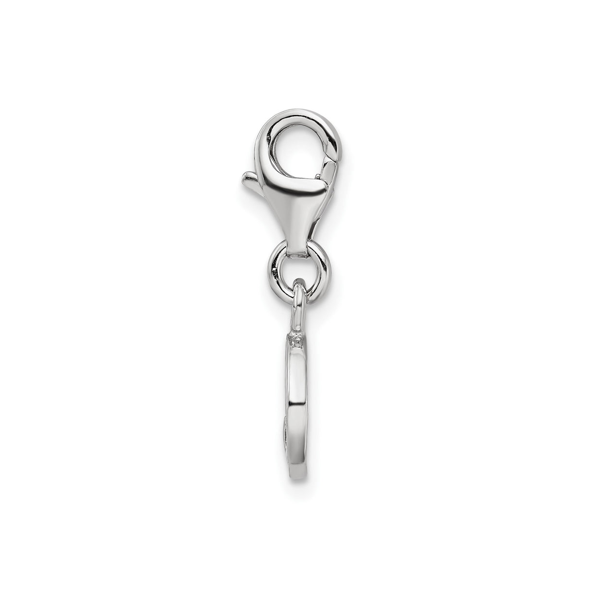 Sterling Silver Clover Charm Pendant with Raised Four Leaf Design, Celtic Luck Symbol