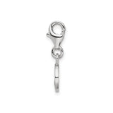 Sterling Silver Clover Charm Pendant with Raised Four Leaf Design, Celtic Luck Symbol