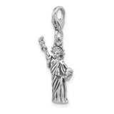 Sterling Silver Pendant, Statue of Liberty Design, Patriotic NYC Travel Souvenir Charm