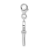 Sterling Silver Key Pendant with Heart Cutout Design, Romantic Jewelry for Women