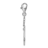 Sterling Silver Heart Key Pendant with Cubic Zirconia, Romantic Symbolic Design for Women