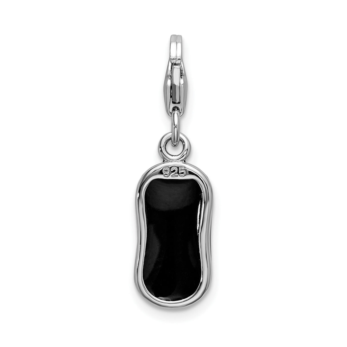 Sterling Silver Mouse Charm Pendant, Polished 3D Computer Design, Tech Geek Gamer Jewelry