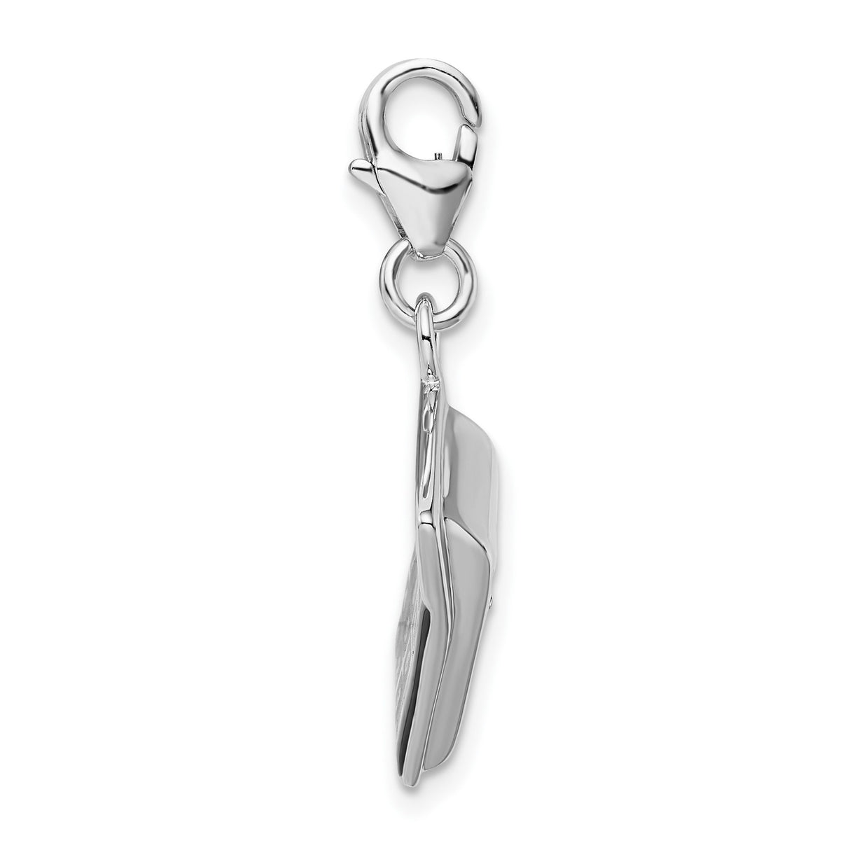 Sterling Silver Calculator Charm Pendant with Keypad Design, Educational Math Jewelry