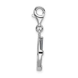 Sterling Silver Photo Charm Pendant with Circle Design, Custom Memorial Keepsake