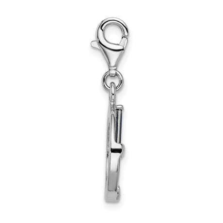 Sterling Silver Photo Charm Pendant with Circle Design, Custom Memorial Keepsake