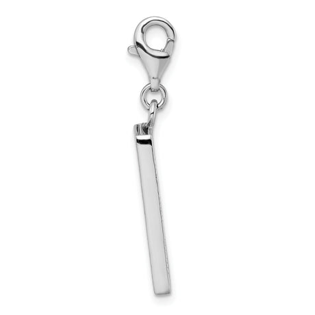 Sterling Silver Rectangular Photo Pendant with Swirl Engraving, Custom Picture Charm