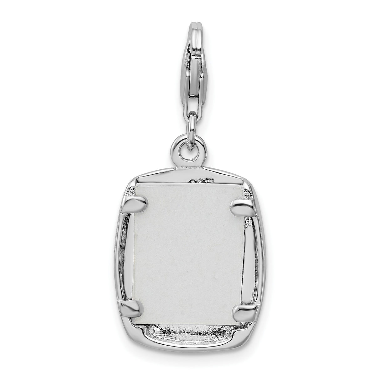 Sterling Silver Baby Photo Pendant with My Baby Engraving, Heart Swirl Design Charm