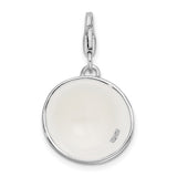 Sterling Silver Flower Pendant with Polished Black Onyx, Floral Minimalist Design for Women