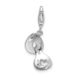 Sterling Silver Cowboy Boot Charm with Red Enamel and Rope Detailing, Western Style Pendant