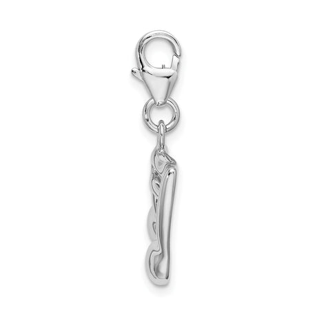Sterling Silver Music Note Pendant with Polished Double Eighth Note Design