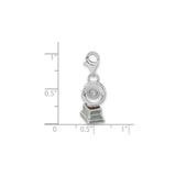 Sterling Silver Trophy Charm Pendant with Stepped Base, Victory Medal Design