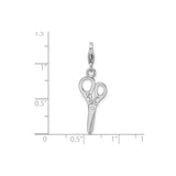 Sterling Silver Scissors Charm Pendant with Lobster Clasp, Tool Symbol for Stylists or Crafters