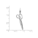 Sterling Silver Scissors Pendant Charm with Movable Lobster Clasp, Stylist and Crafter Jewelry