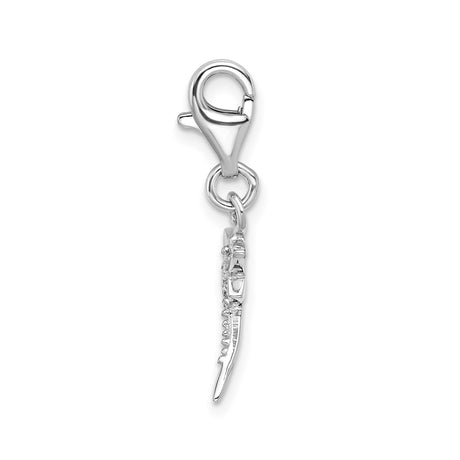 Sterling Silver Dragonfly Pendant with Light Purple Enamel and Cubic Zirconia Accents