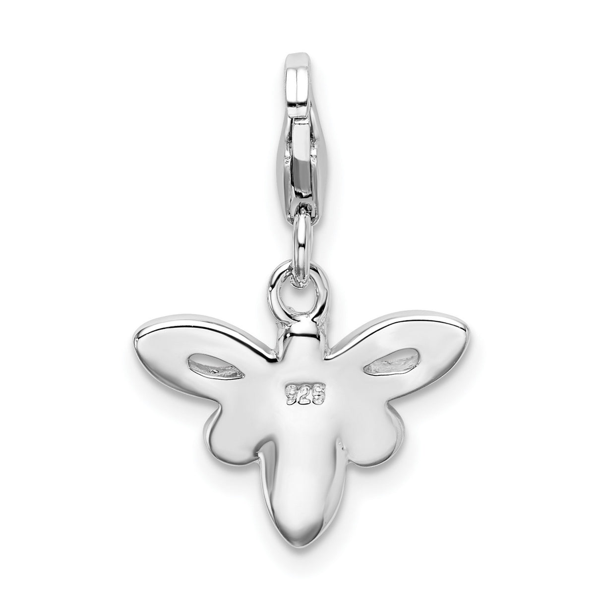Bee Clip-On Charm Pendant in Real 925 Sterling Silver