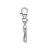 Sterling Silver Dog Bone Charm Pendant, Polished Pet Keepsake for Dog Lovers, Unisex Memorial Jewelry