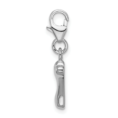 Sterling Silver Dog Bone Charm Pendant, Polished Pet Keepsake for Dog Lovers, Unisex Memorial Jewelry