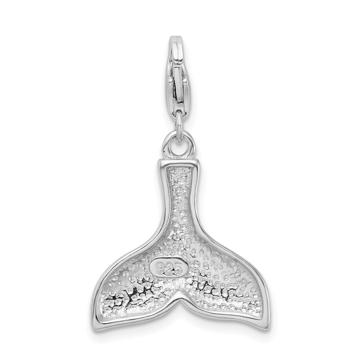 Sterling Silver Whale Tail Pendant, Ocean-Inspired Nautical Charm for Women