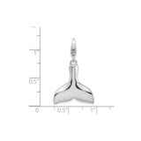 Sterling Silver Whale Tail Pendant, Ocean-Inspired Nautical Charm for Women