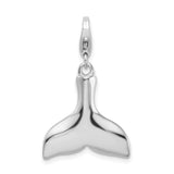 Sterling Silver Whale Tail Pendant, Ocean-Inspired Nautical Charm for Women
