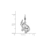 Sterling Silver Elephant Pendant with Raised Trunk, Good Luck and Wisdom Symbolic Charm