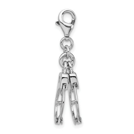 Sterling Silver Handcuff Charm Pendant, Edgy Mini Handcuffs Jewelry for Women or Unisex Wear