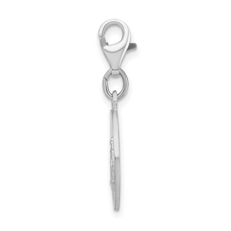 Sterling Silver Miraculous Medal Pendant with Virgin Mary Inscription, Catholic Religious Charm