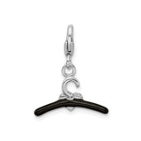 Sterling Silver Heart Charm Pendant, Red Heart Design, Symbol of Love, Unisex Style