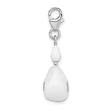 Sterling Silver Swan Pendant with Smooth White Enamel, Nature-Inspired Bird Charm for Women
