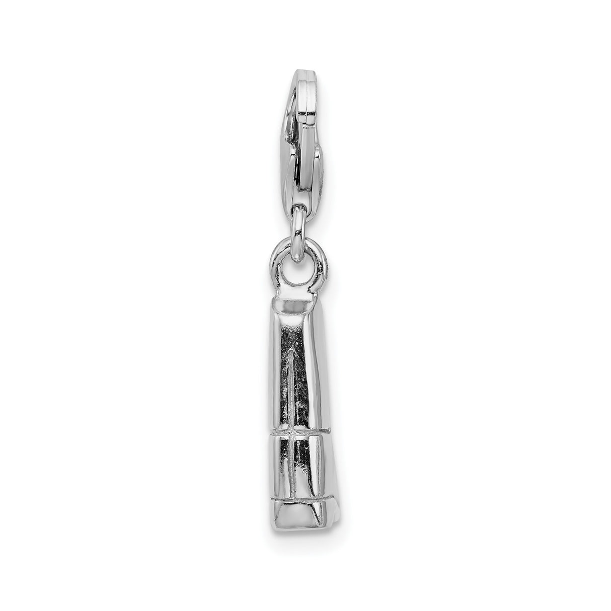 Sterling Silver Cowboy Boot Charm with Lobster Clasp, Western Cowgirl Style Pendant