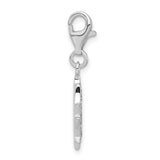 Sterling Silver Peace Sign Pendant with Cubic Zirconia, Spiked Sunburst Boho Style