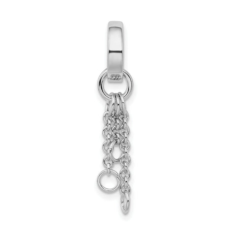 Sterling Silver Dangle Charm Pendant with Cascading Looped Chain Design