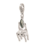 Sterling Silver Mirror Charm Pendant, Oval Vanity Mirror with Lobster Clasp, Vintage Style