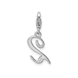 Sterling Silver Number 2 Pendant, Polished Script Charm, Custom Unisex Jewelry Piece