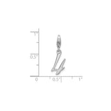 Sterling Silver Number 4 Pendant, Modern Numeral Charm, Unisex Minimalist Jewelry