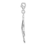 Sterling Silver Treble Clef Pendant Charm, Textured Musical Note Design, Unisex Jewelry for Music Lovers