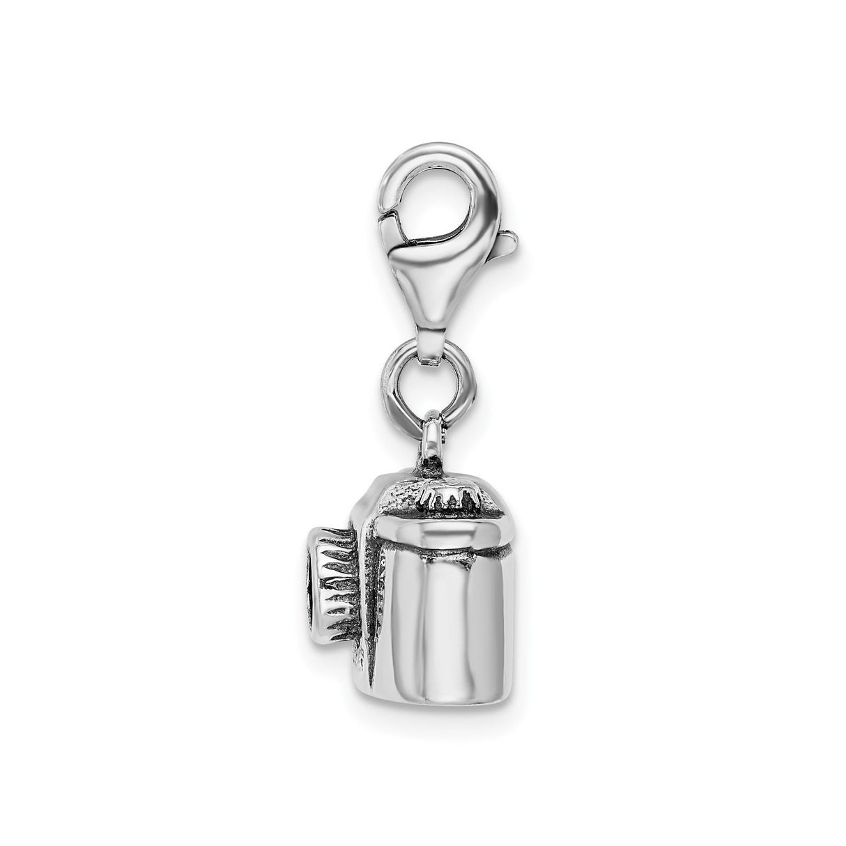 Sterling Silver Camera Charm Pendant, Miniature Vintage Design, Travel Photography Theme